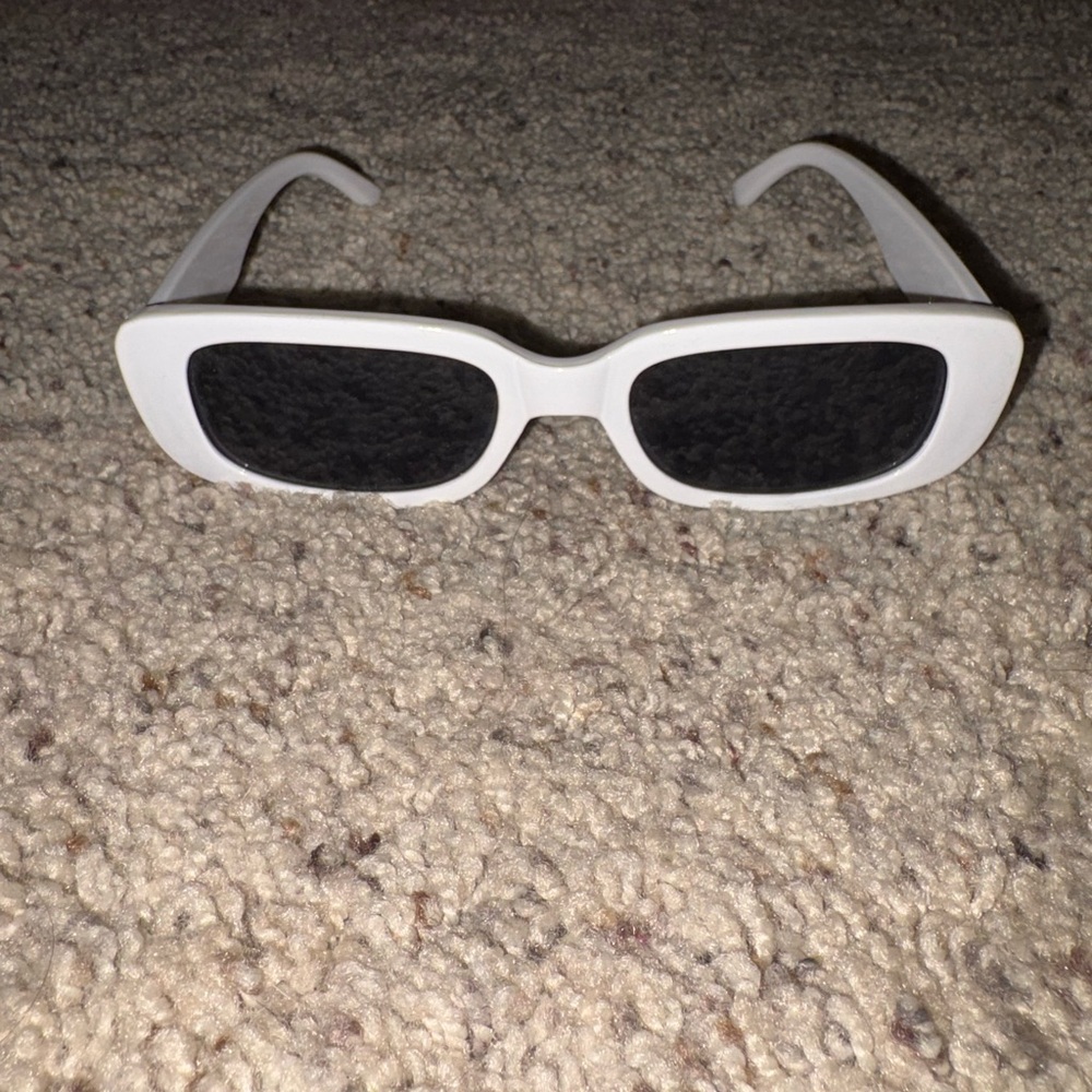 Amazon White Rectangular Glasses
